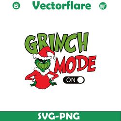 retro grinch mode on christmas svg