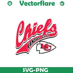 vintage kansas city chiefs logo football svg