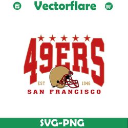 san francisco 49ers 1946 helmet stars svg digital download