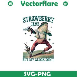 strawberry jams but my glock dont meme png