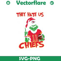 grinch they hate us because they aint us chiefs svg