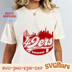 vintage san francisco 49ers city svg digital download