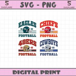 vintage nfl logo helmet svg bundle