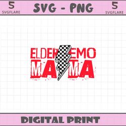 elder emo mama lightning bolt svg