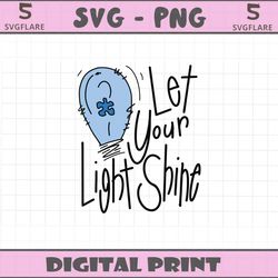 let your light shine blue autism svg