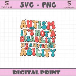 floral autism is not a disability svg