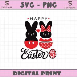 happy easter disney rabbit mickey minnie svg