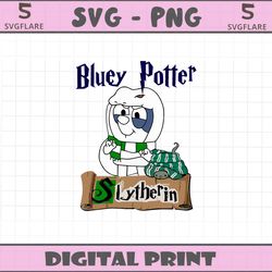 retro bluey potter slytherin hogwarts png