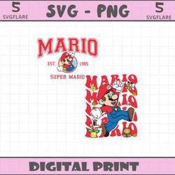 funny super mario est 1985 svg