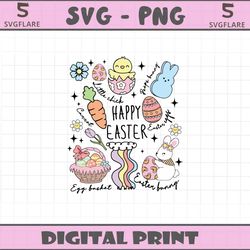 happy easter little chick peeps bunny svg
