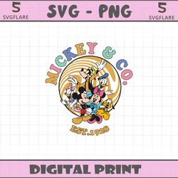 funny mickey and co est 1928 disney world svg