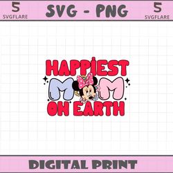 disney minnie happiest mom on earth svg