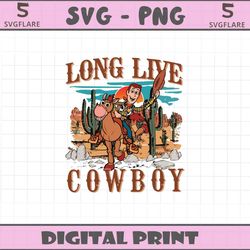 vintage toy story woody long live cowboy png