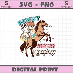 retro howdy go easter cowboy png