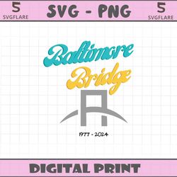 retro baltimore bridge 1977 2024 svg