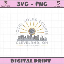 total solar eclipse 2024 cleveland viewing svg