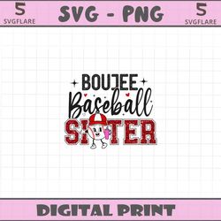 glitter boujee baseball sister png