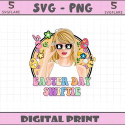 retro easter day swiftie bunny eggs png