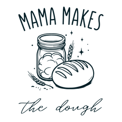 retro mama makes the dough funny baking svg