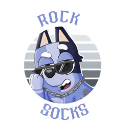 bluey rock socks cartoon character png