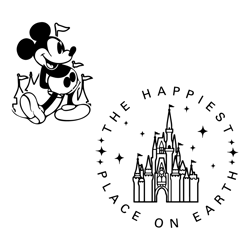 the happiest place one earth mickey mouse svg