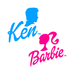 barbi and ken font and head layered bundle svg, png, eps, dxf files cricut use silhouette
