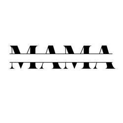 mama svg, split name frame svg , png