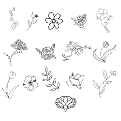 floral svg, flower svg, wildflower svg