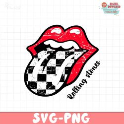 retro rolling stone iconic mouth svg
