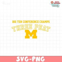 university of michigan big ten conference champs svg