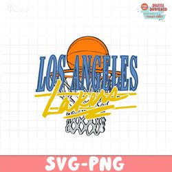 vintage los angeles lakers basketball svg download