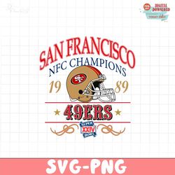 san francisco 49ers nfc champions 1989 svg