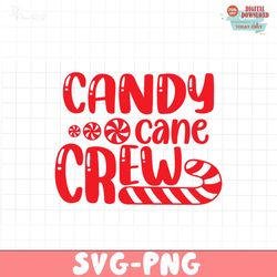 candy cane crew christmas svg