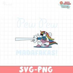 pew pew madafakas funny unicorn svg