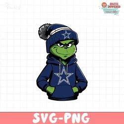 grinch wears dallas cowboys clothes svg