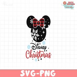 disney christmas plaid minnie head svg