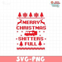 retro merry christmas shitters full svg