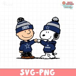 charlie brown and snoopy go cowboys svg