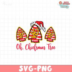 oh chiefsmas tree kansas city football svg