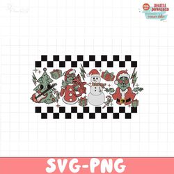 christmas grinch santa snowman svg