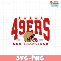 san francisco 49ers 1946 helmet stars svg digital download