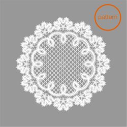 bobbin lace watch dial, wall clock pattern napkin printable pattern