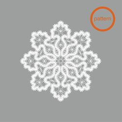 bobbin lace pattern napkin snowflake doile printable pattern