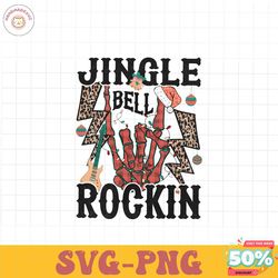 skeleton hand jingle bell rockin svg