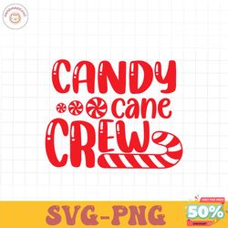 candy cane crew christmas svg