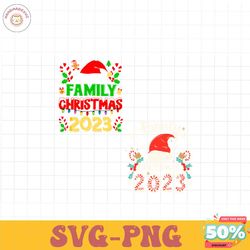 family christmas 2023 santa hat svg