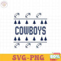 cowboys football christmas svg digital download