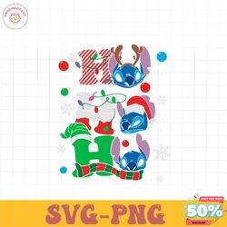 disney stitch ho ho ho christmas svg