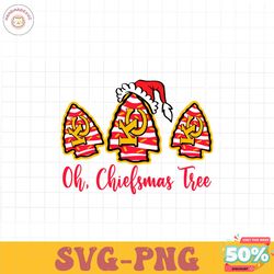 oh chiefsmas tree kansas city football svg