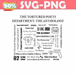 the tortured poets department tracklist svg